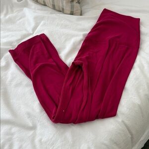 lululemon raspberry capri leggings